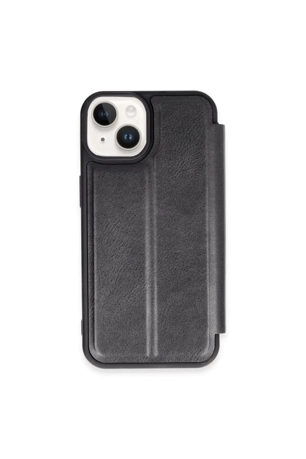 Newface iPhone 15 Kılıf Flip Cover - Siyah