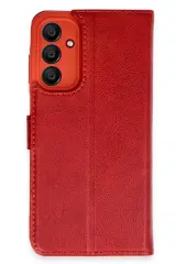 Newface Samsung Galaxy M15 Kılıf Trend S Plus Kapaklı Kılıf - Kırmızı