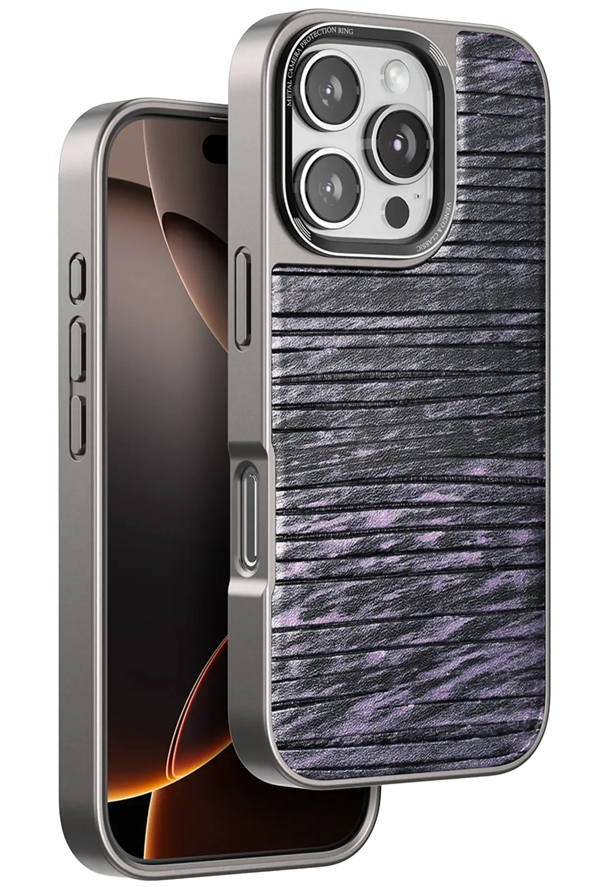 Venco iPhone 16 Pro Max Wave Kapak - Derin Mor