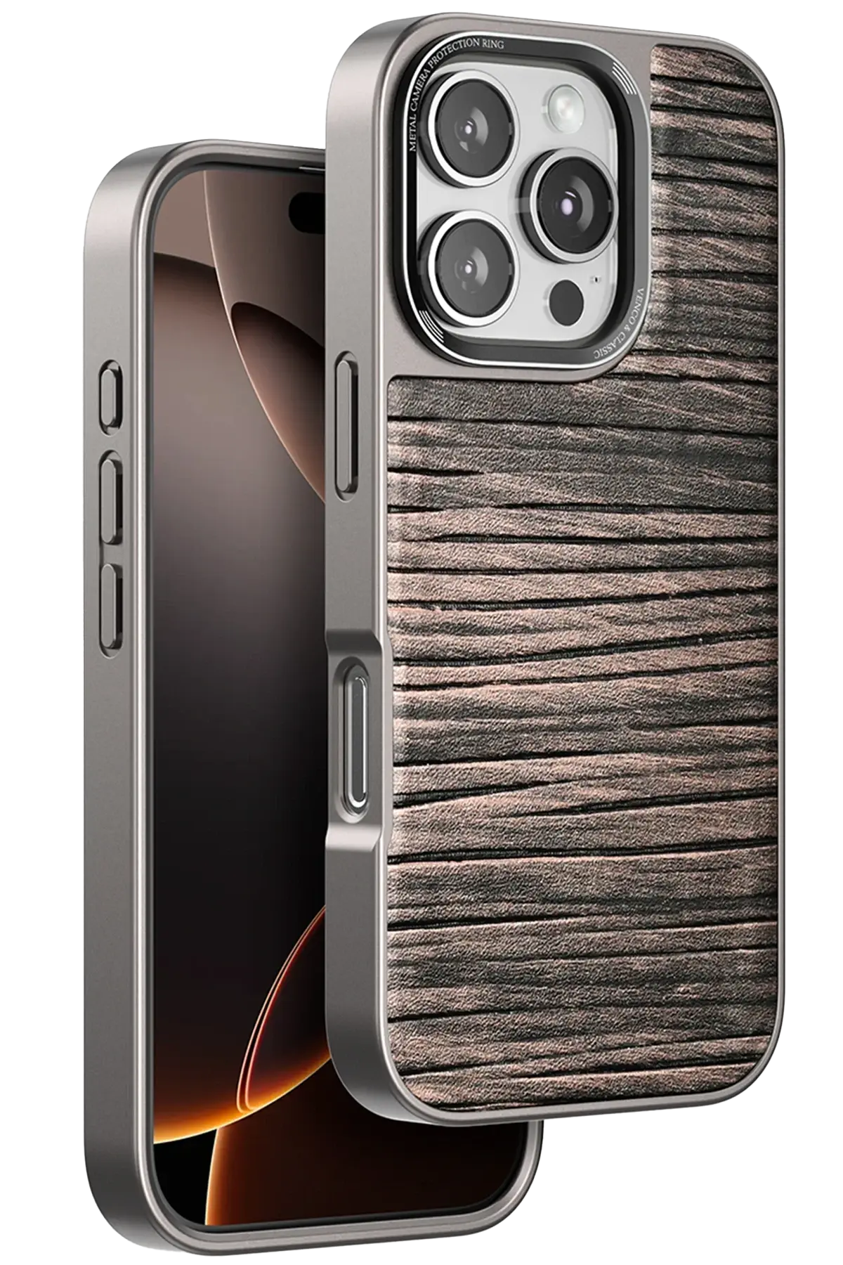 Venco iPhone 16 Pro Max Wave Kapak - Kahverengi