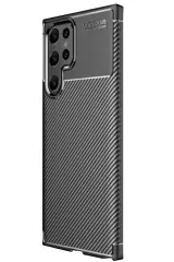 Newface Samsung Galaxy S25 Ultra Kılıf Auto Focus Karbon Kapak - Siyah