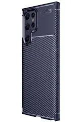 Newface Samsung Galaxy S25 Ultra Kılıf Auto Focus Karbon Kapak - Lacivert
