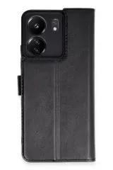 Newface Xiaomi Redmi 13C Kılıf Trend S Plus Kapaklı Kılıf - Siyah