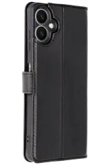 Newface Samsung Galaxy A06 Kılıf Trend S Plus Kapaklı Kılıf - Siyah