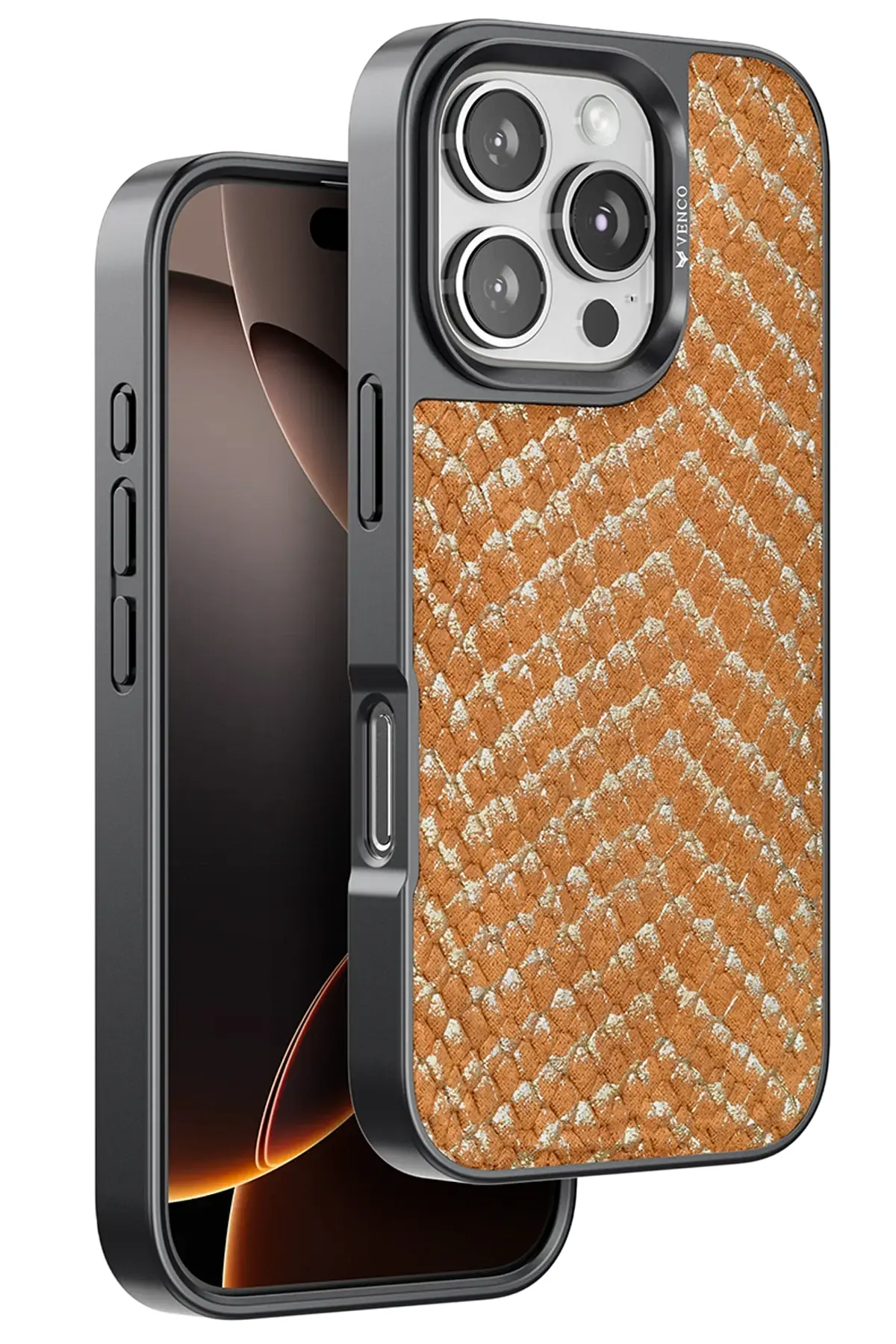 Venco iPhone 16 Pro Max Viper Kapak - Kahverengi