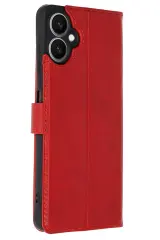 Newface Samsung Galaxy A06 Kılıf Trend S Plus Kapaklı Kılıf - Kırmızı