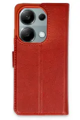 Newface Xiaomi Redmi Note 13 Pro 4G Kılıf Trend S Plus Kapaklı Kılıf - Kırmızı