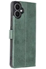 Newface Samsung Galaxy A06 Kılıf Trend S Plus Kapaklı Kılıf - Yeşil