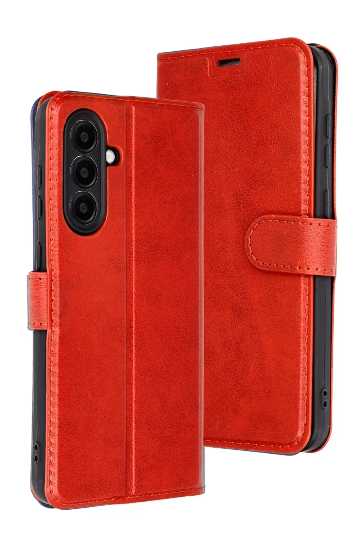 Newface Samsung Galaxy A16 5G Kılıf Trend S Plus Kapaklı Kılıf - Kırmızı