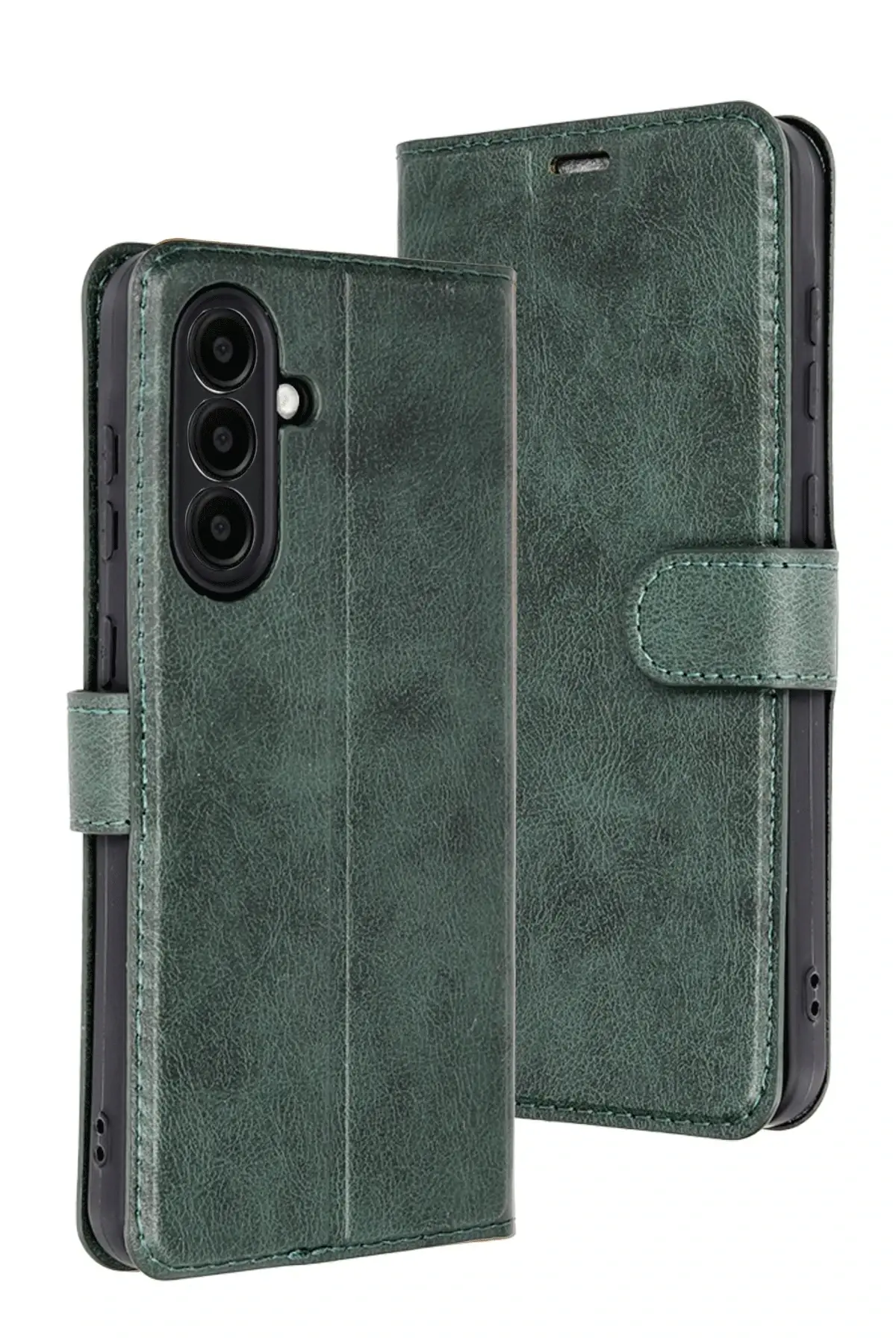 Newface Samsung Galaxy A16 5G Kılıf Trend S Plus Kapaklı Kılıf - Yeşil