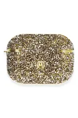 Newface Airpods Pro 2 (2.nesil) Luz Taşlı Kılıf - Siyah