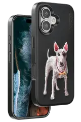 Venco iPhone 16 Perma Desenli Kapak - Siyah