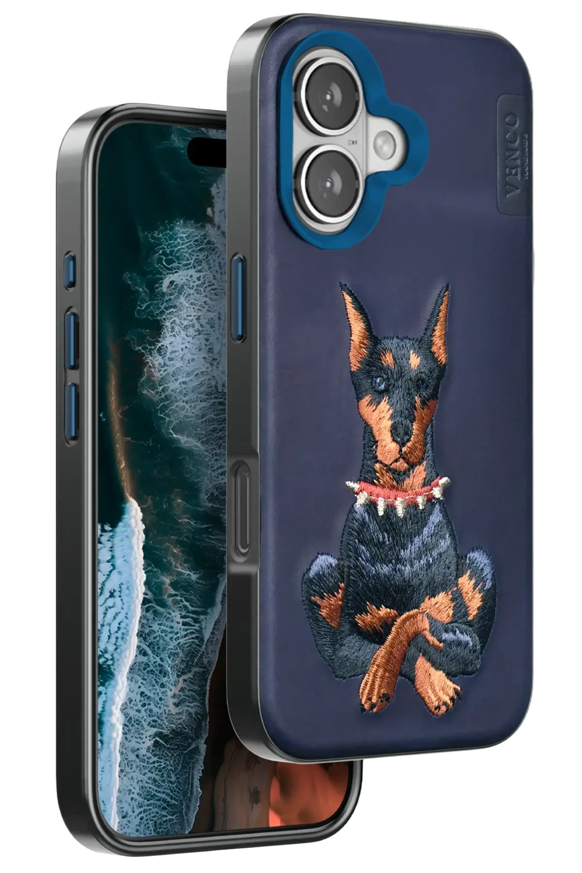 Venco iPhone 16 Perma Desenli Kapak - Lacivert