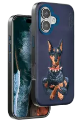 Venco iPhone 16 Perma Desenli Kapak - Lacivert