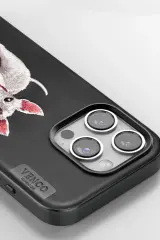 Venco iPhone 16 Pro Perma Desenli Kapak - Kahverengi