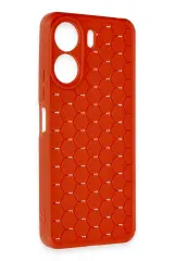 Newface Xiaomi Redmi 13C Kılıf Petek Silikon Kapak - Kırmızı