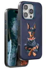 Venco iPhone 16 Pro Perma Desenli Kapak - Lacivert