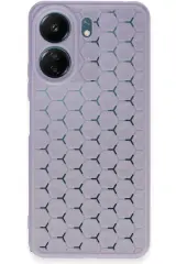 Newface Xiaomi Redmi 13C Kılıf Petek Silikon Kapak - Lila