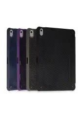 Newface iPad 2022 10.9 (10.nesil) Kılıf Color Karbon Tablet Kılıfı - Koyu Gri