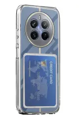 Newface Realme 12 Pro Kılıf Kart Şeffaf Silikon - Şeffaf