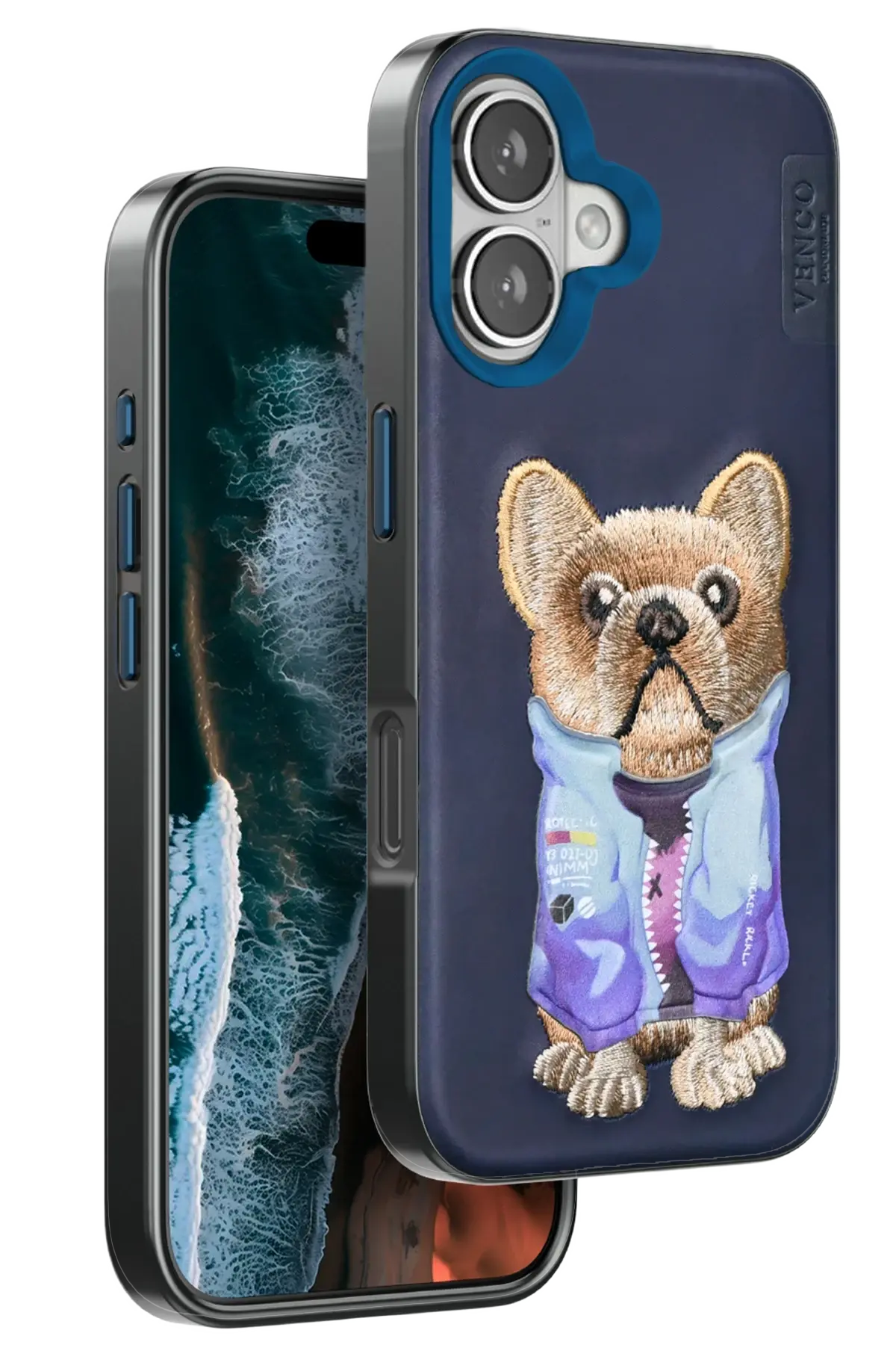 Venco iPhone 16 Cute Desenli Kapak - Lacivert