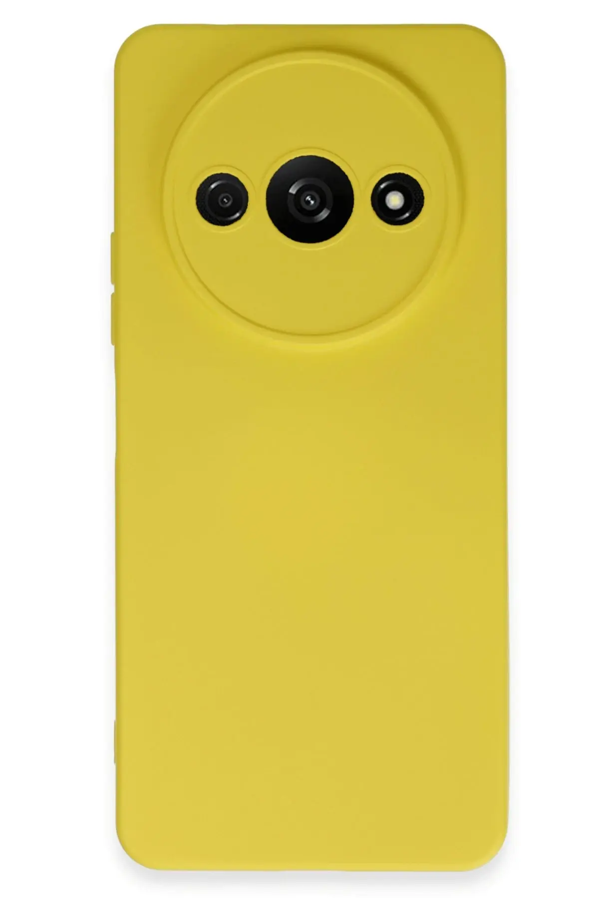 Newface Xiaomi Redmi A3 4G Kılıf Nano içi Kadife Silikon - Sarı