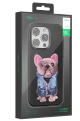 Venco iPhone 16 Pro Cute Desenli Kapak - Siyah