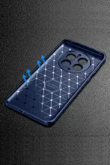 Newface Realme 12 Pro Plus Kılıf Auto Focus Karbon Kapak - Lacivert