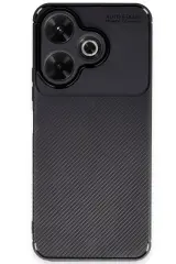 Newface Xiaomi Redmi 13 4G Kılıf Auto Focus Karbon Kapak - Siyah