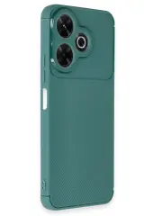 Newface Xiaomi Redmi 13 4G Kılıf Auto Focus Karbon Kapak - Koyu Yeşil