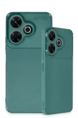 Newface Xiaomi Redmi 13 4G Kılıf Auto Focus Karbon Kapak - Koyu Yeşil