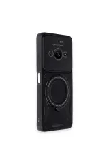 Newface Xiaomi Poco C61 Kılıf Joy Lens Standlı Kapak - Siyah