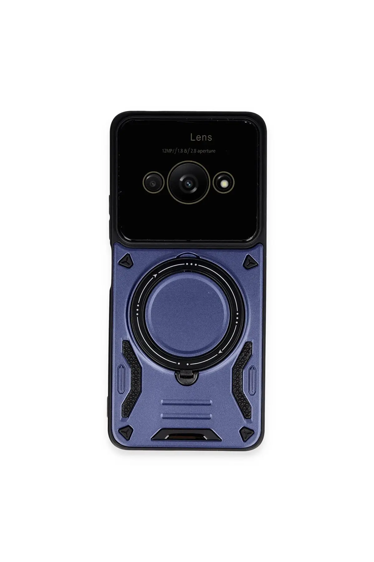 Newface Xiaomi Poco C61 Kılıf Joy Lens Standlı Kapak - Lacivert