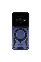 Newface Xiaomi Poco C61 Kılıf Joy Lens Standlı Kapak - Lacivert