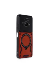 Newface Xiaomi Poco C61 Kılıf Joy Lens Standlı Kapak - Kırmızı