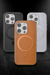 Venco iPhone 16 Pro Puskas Magsafe Kapak - Açık Kahve