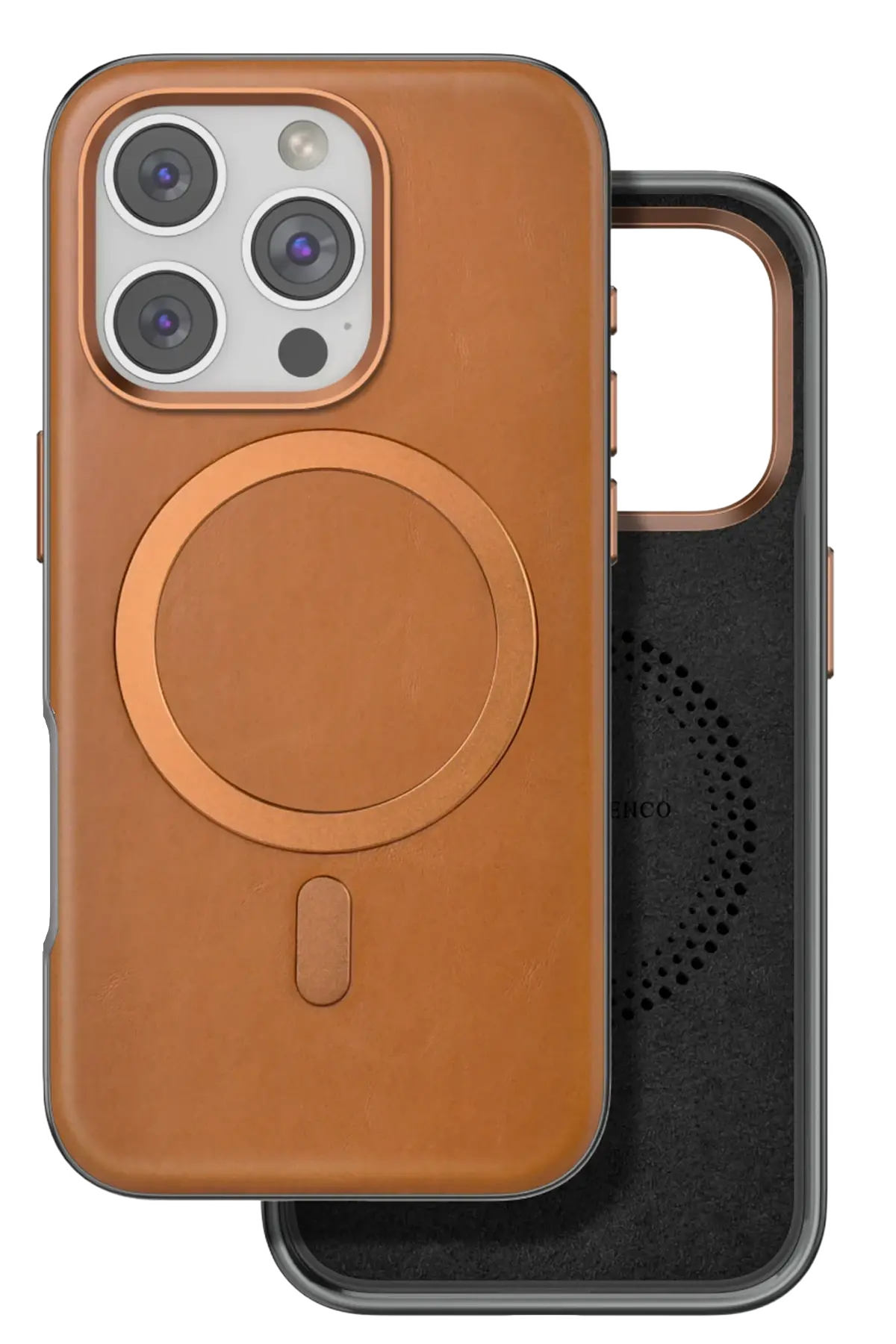 Venco iPhone 16 Pro Puskas Magsafe Kapak - Açık Kahve