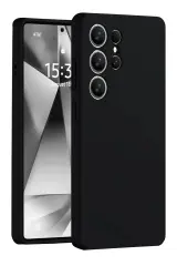 Newface Samsung Galaxy S25 Ultra Kılıf Nano içi Kadife Silikon - Siyah