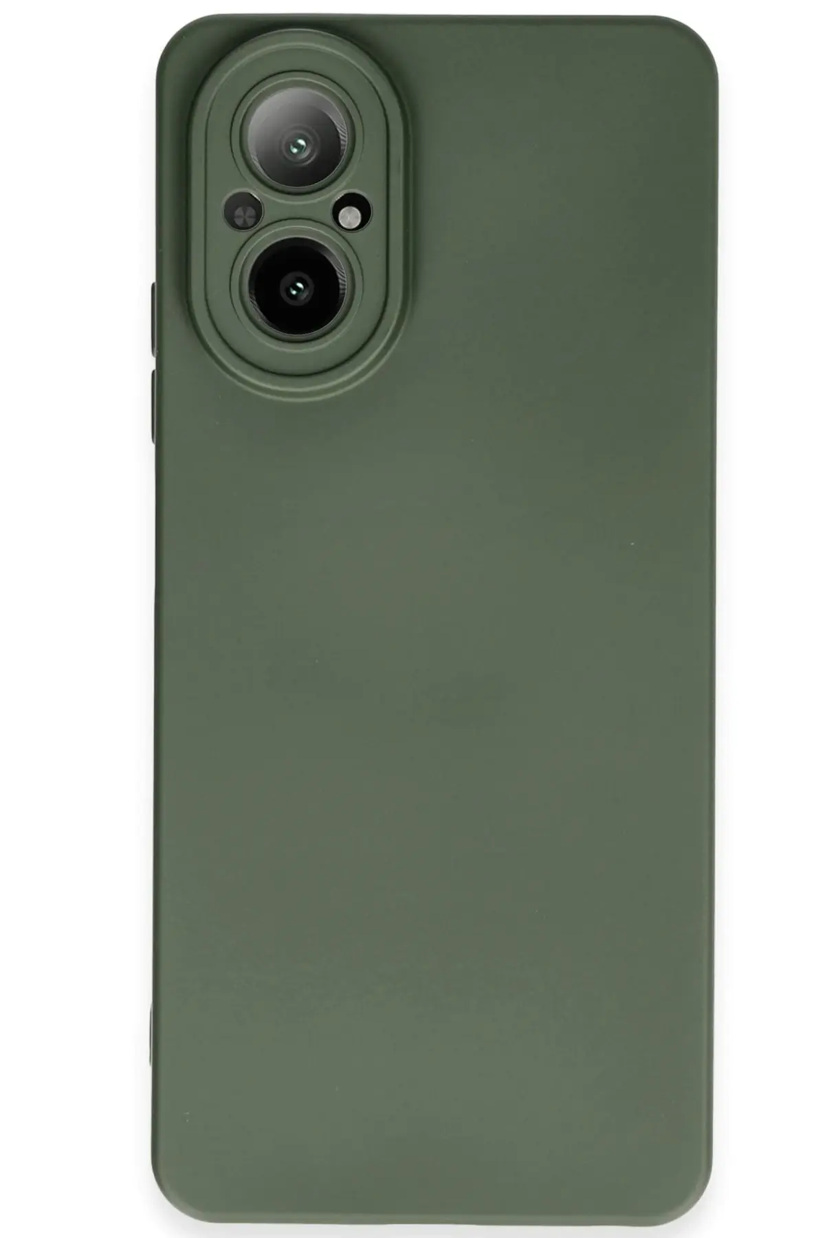 Newface Realme 12 Lite Kılıf Nano içi Kadife Silikon - Koyu Yeşil