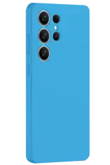 Newface Samsung Galaxy S25 Ultra Kılıf Nano içi Kadife Silikon - Mavi