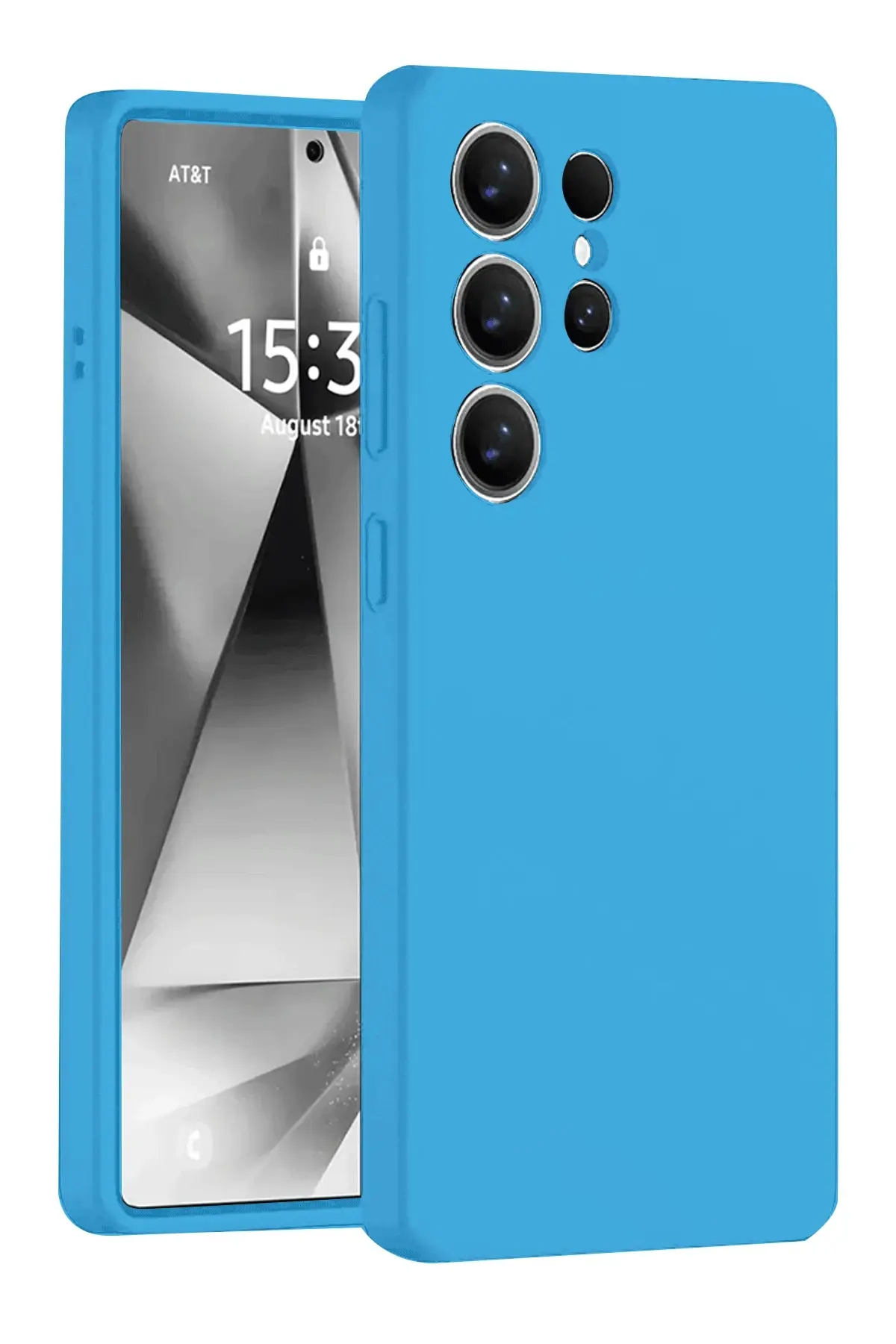 Newface Samsung Galaxy S25 Ultra Kılıf Nano içi Kadife Silikon - Mavi