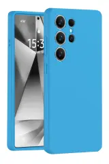 Newface Samsung Galaxy S25 Ultra Kılıf Nano içi Kadife Silikon - Mavi