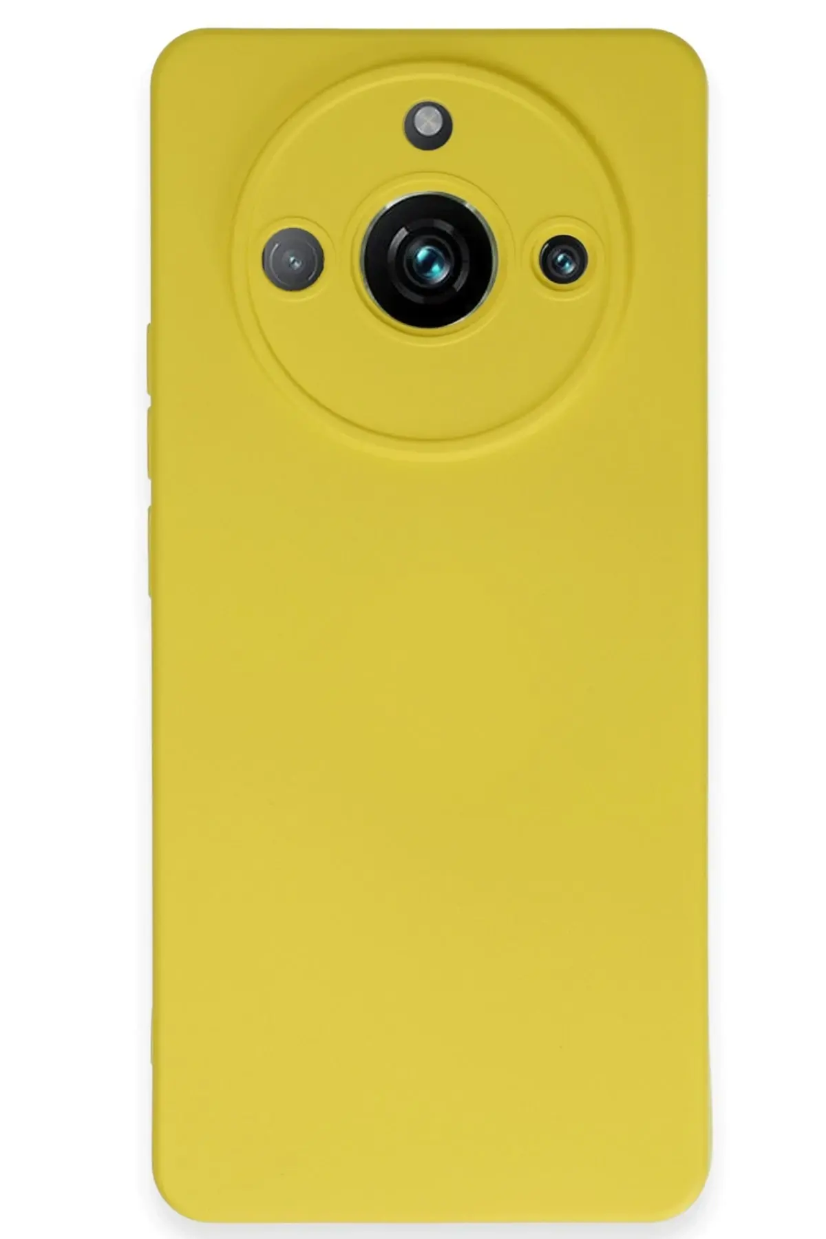 Newface Realme 11 Pro Kılıf Nano içi Kadife Silikon - Sarı