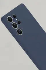 Newface Samsung Galaxy S25 Ultra Kılıf Nano içi Kadife Silikon - Lacivert