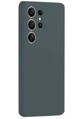 Newface Samsung Galaxy S25 Ultra Kılıf Nano içi Kadife Silikon - Koyu Yeşil