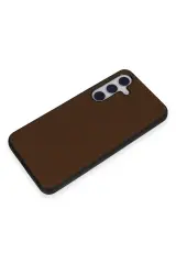 Newface Samsung Galaxy S24 Kılıf Taft Kapak - Kahverengi