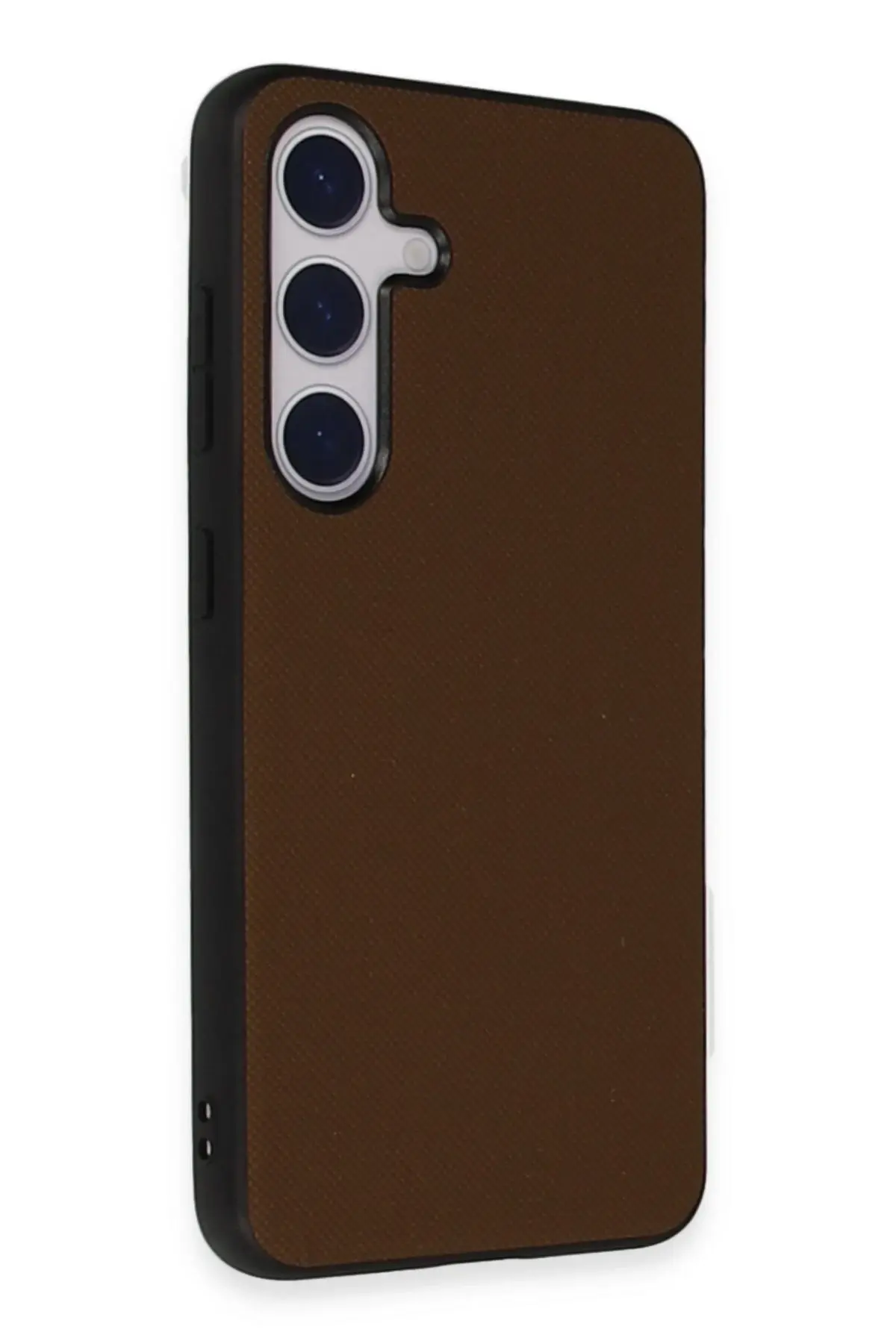 Newface Samsung Galaxy S24 Kılıf Taft Kapak - Kahverengi