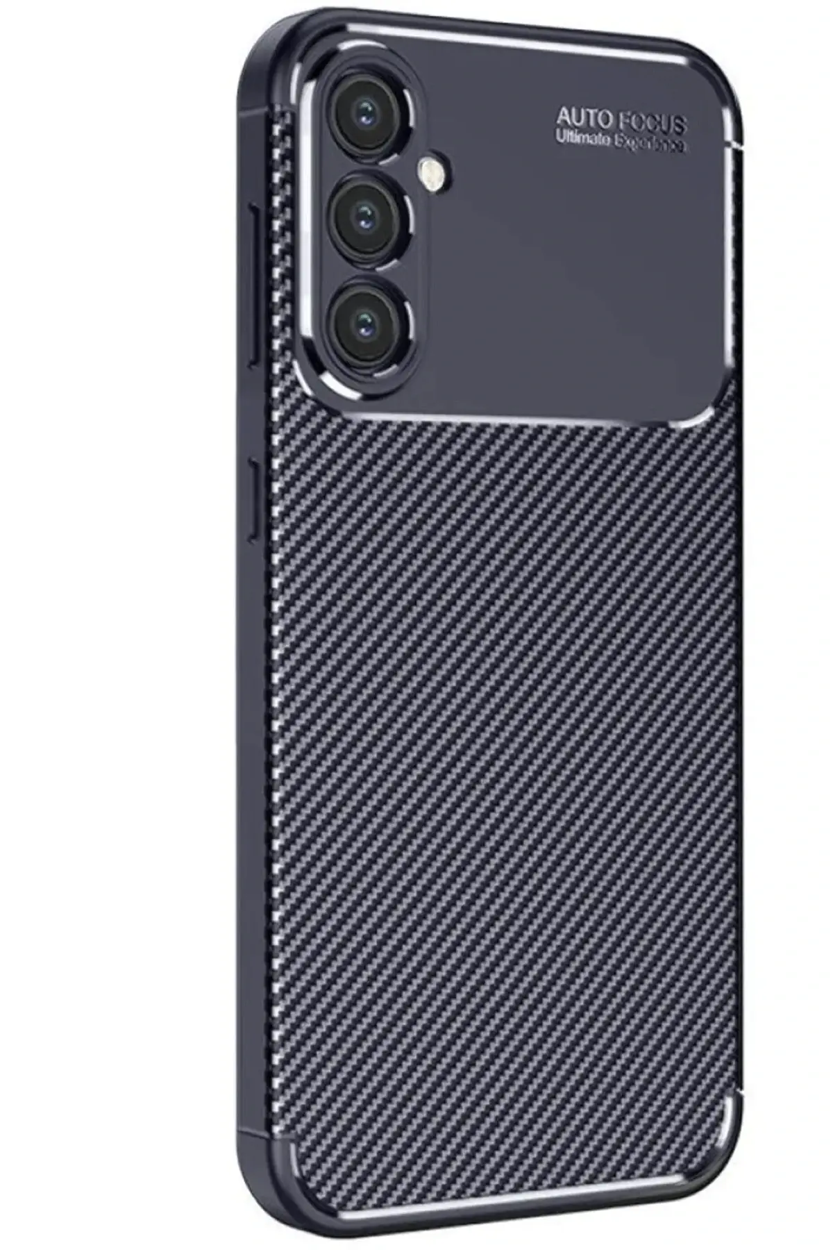 Newface Samsung Galaxy S25 Kılıf Auto Focus Karbon Kapak - Lacivert
