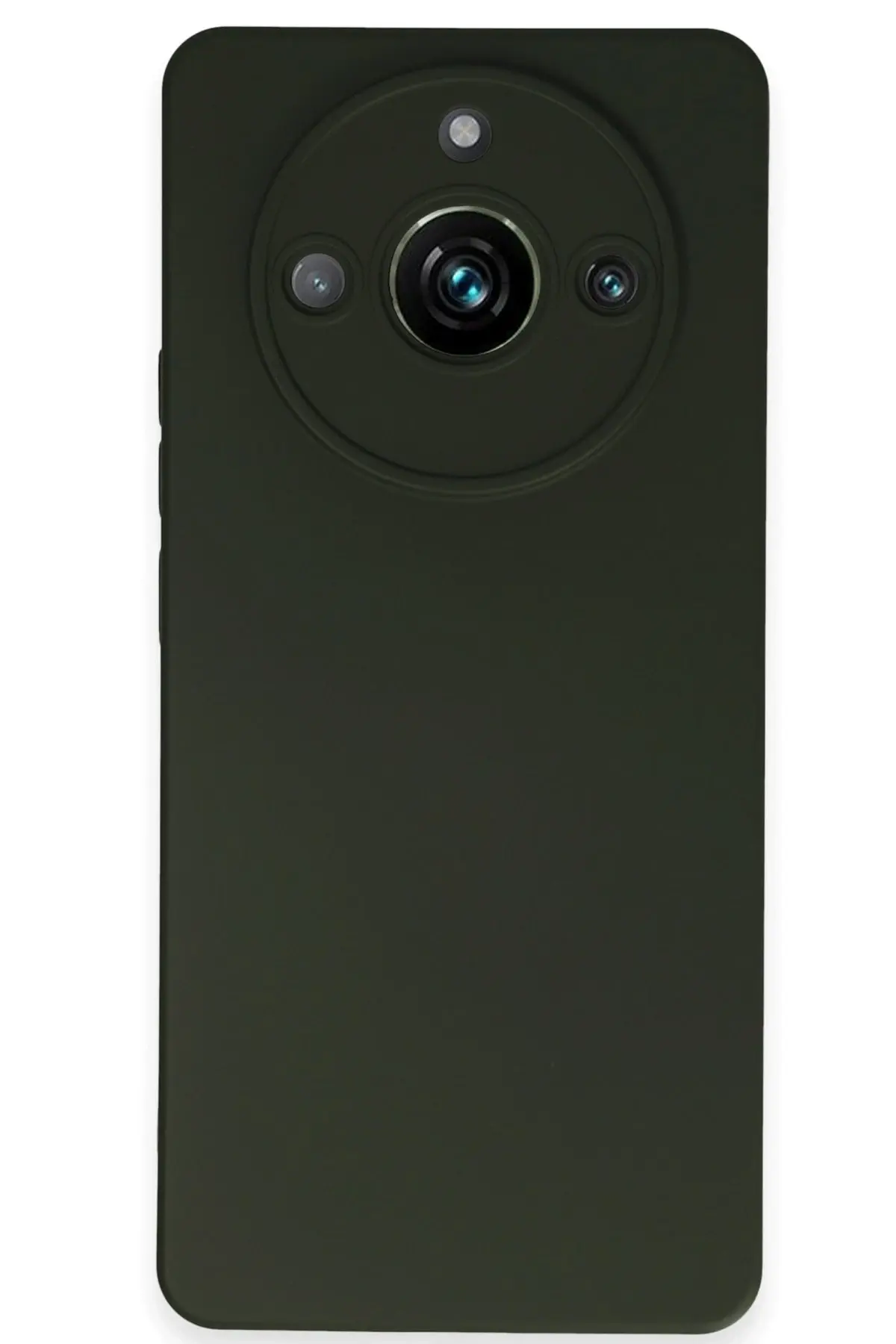 Newface Realme 11 Pro Kılıf Nano içi Kadife Silikon - Koyu Yeşil