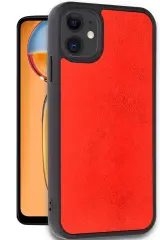 Newface iPhone 11 Kılıf Aras Deri Kapak - Kırmızı